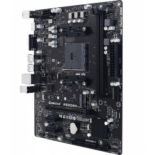 Tarjeta Madre BIOSTAR A520MH 3.1 AM4 2x DDR4 1x M.2 PCIe 3.0 Micro ATX 