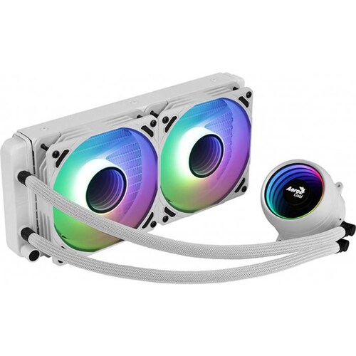 Enfriamiento Liquido AEROCOOL MIRAGE L240 INTEL 1700 AM5 ARGB 240mm Blanco 