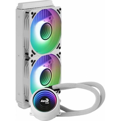 Enfriamiento Liquido AEROCOOL MIRAGE L240 INTEL 1700 AM5 ARGB 240mm Blanco 