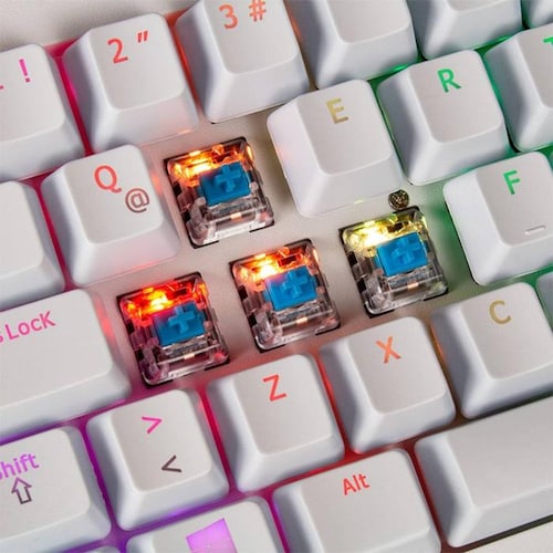 Teclado Gamer Mecanico VSG Alnitak switch Azul RGB Blanco VG-KM982-WHT-BLU 