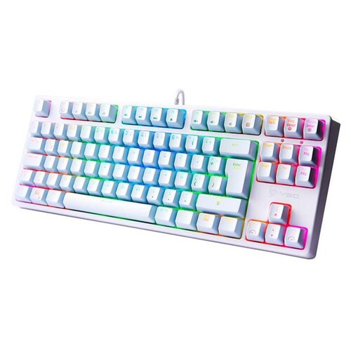 Teclado Gamer Mecanico VSG Alnitak switch Azul RGB Blanco VG-KM982-WHT-BLU 