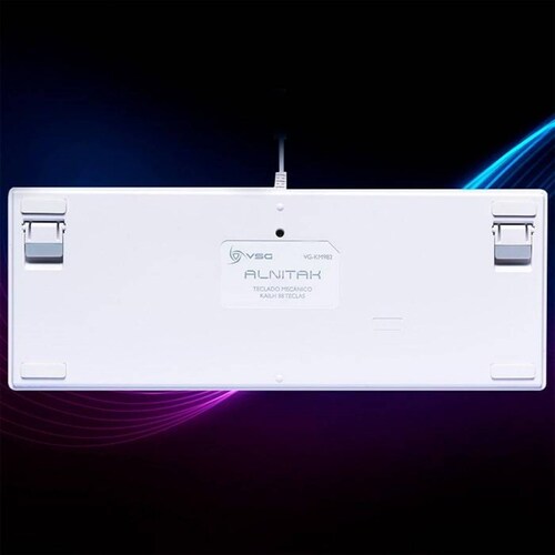 Teclado Gamer Mecanico VSG Alnitak switch Azul RGB Blanco VG-KM982-WHT-BLU 