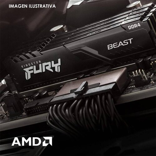 Memoria RAM DDR4 32GB 3200MHz KINGSTON FURY BEAST 1x32GB Negro KF432C16BB/32 