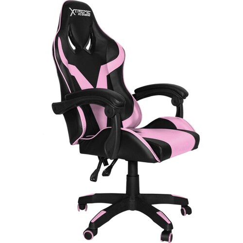 Silla Gamer Xtreme Pc Ergonomica Ajustable 130 Kg Rosa CGXT502PK 