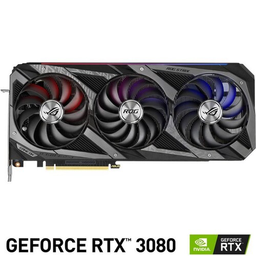 Tarjeta de Video ASUS ROG Strix GeForce RTX 3080 OC V2 10GB GDDR6X LHR 