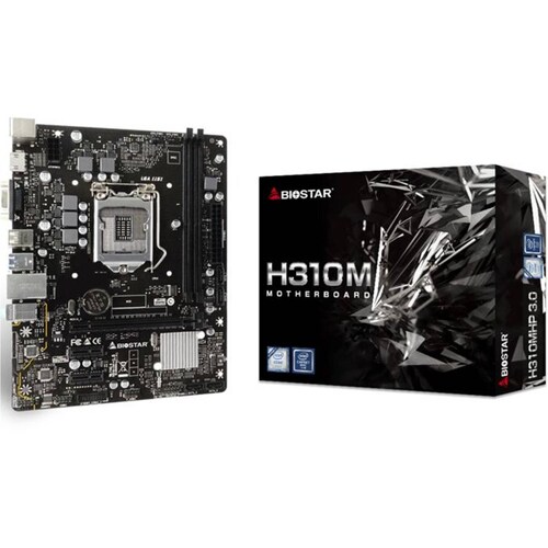 Tarjeta Madre BIOSTAR H310MHP 3.0 1151 2x DDR4 PCIe 3.0 Micro ATX 