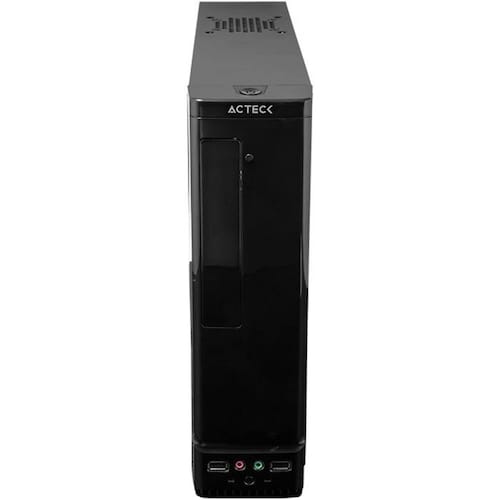 Gabinete ACTECK ATOM GS240 Micro ATX Mini Torre Slim Fuente 450W Metal Negro AC-929042 