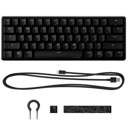 Teclado Gamer Mecanico HYPERX Alloy Origins 60 RGB Ingles Switch Aqua HKBO1S-AB-US/G 