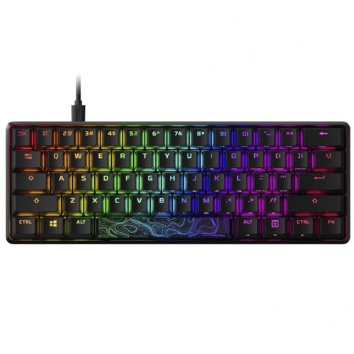 Teclado Gamer Mecanico HYPERX Alloy Origins 60 RGB Ingles Switch Aqua HKBO1S-AB-US/G 