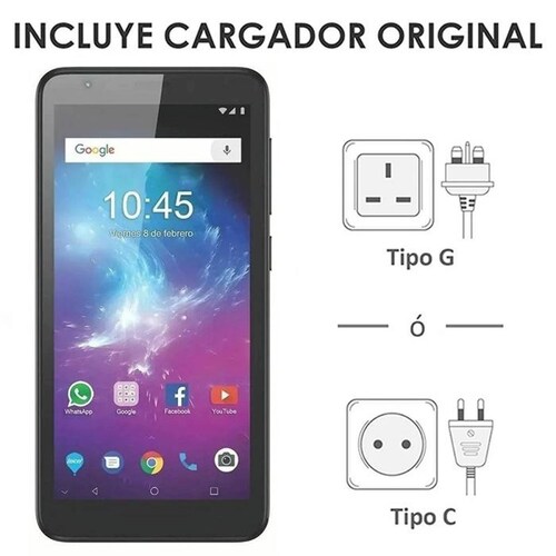 Celular ZTE Blade L210 Huella 1GB 32GB 6.0 8MP Dual SIM 
