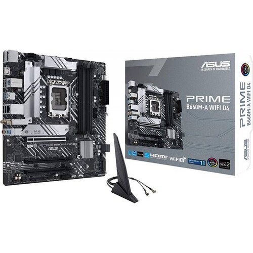 Tarjeta Madre ASUS PRIME B660M-A WIFI D4 Intel 1700 DDR4 Micro ATX 