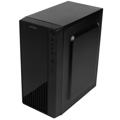 Gabinete ACTECK KIOTO GC220 Micro ATX Mini Torre Fuente 500W Acrilico Negro AC-933063 
