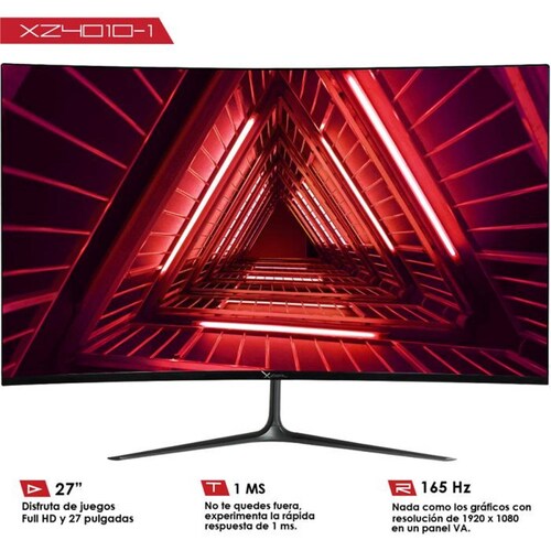 Monitor Gamer Curvo 27 XZEAL XZ4010-1 1Ms 165Hz Full HD LED HDMI DP 