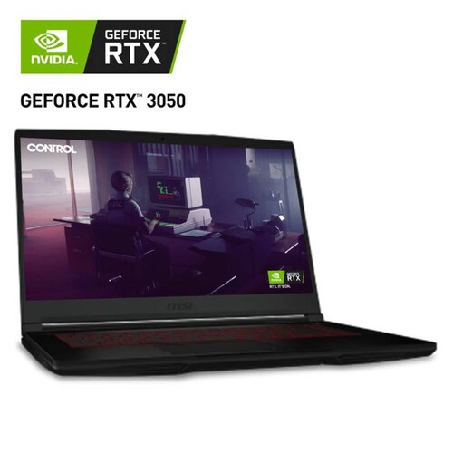 Laptop Gamer MSI GF63 Thin GeForce RTX 3050 Core i5 10500H 8GB M.2 256GB 15.6 10UC-440US 