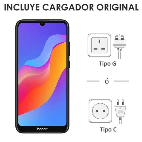 Celular HONOR 8A 3GB 64GB IPS 6" 13MP Dual SIM Negro JAT-L29 