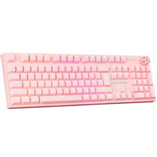 Kit Teclado Gamer Rosa RGB Mouse Audifonos YAGUARET Hidra 