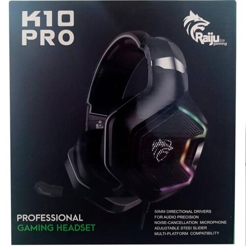 Audífonos Gamer RAIJU AD KI0 PRO RGB 3.5 mm 