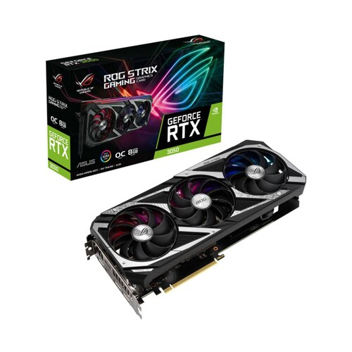 Tarjeta de Video ASUS ROG Strix GeForce RTX 3050 OC Edition 8GB GDDR6 ROG-STRIX-RTX3050-O8G-GAMING 