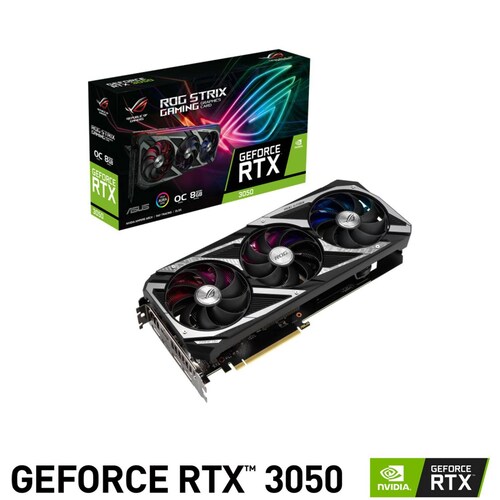 Tarjeta de Video ASUS ROG Strix GeForce RTX 3050 OC Edition 8GB GDDR6 ROG-STRIX-RTX3050-O8G-GAMING 