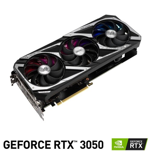 Tarjeta de Video ASUS ROG Strix GeForce RTX 3050 OC Edition 8GB GDDR6 ROG-STRIX-RTX3050-O8G-GAMING 