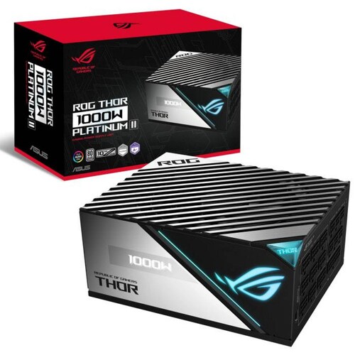 Fuente de poder PC Gamer 1000W ASUS ROG Thor 80 Plus Platinum Modular ROG-THOR-1000P2-GAMING 