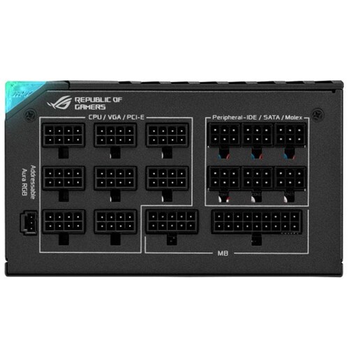 Fuente de poder PC Gamer 1000W ASUS ROG Thor 80 Plus Platinum Modular ROG-THOR-1000P2-GAMING 