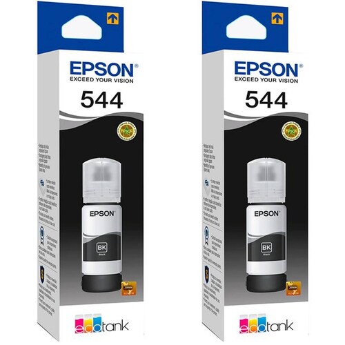 Kit 2 Botellas Tinta EPSON T544 Negro L1250 L3210 L3250 L5590 T554120-AL-V2 