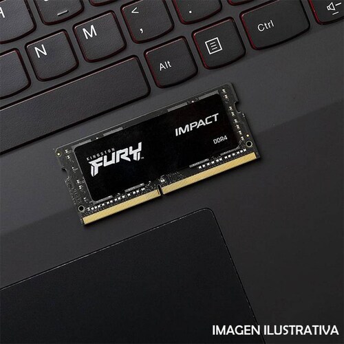 Memoria RAM DDR4 16GB 3200MHZ KINGSTON FURY IMPACT 1x16GB Laptop Negro KF432S20IB/16 
