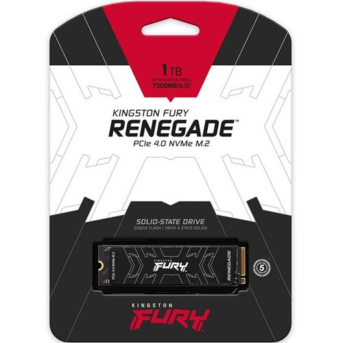 Unidad De Estado Solido SSD M.2 1TB KINGSTON FURY Renegade NVMe PCIe 4.0 7300/6000 MB/s SFYRS/1000G 