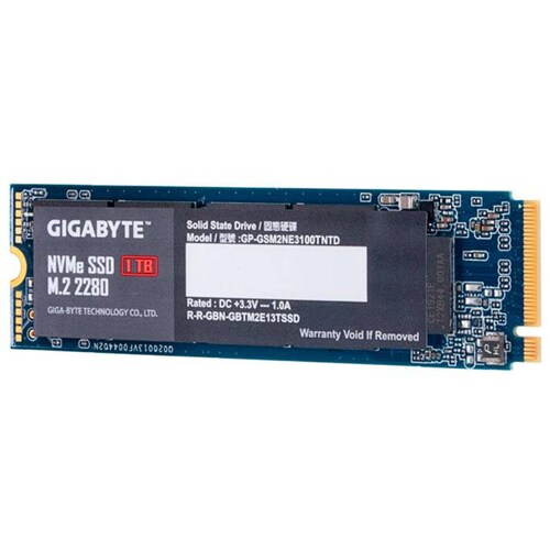 Unidad de Estado Solido SSD M.2 1TB GIGABYTE NVMe PCIe 3.0 