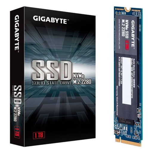 Unidad de Estado Solido SSD M.2 1TB GIGABYTE NVMe PCIe 3.0 