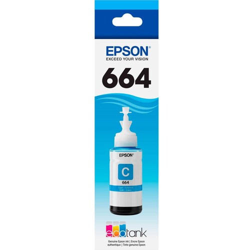 Botella Tinta EPSON T664 L310 L380 L375 L395 L575 L1300 Cyan T664220-AL 