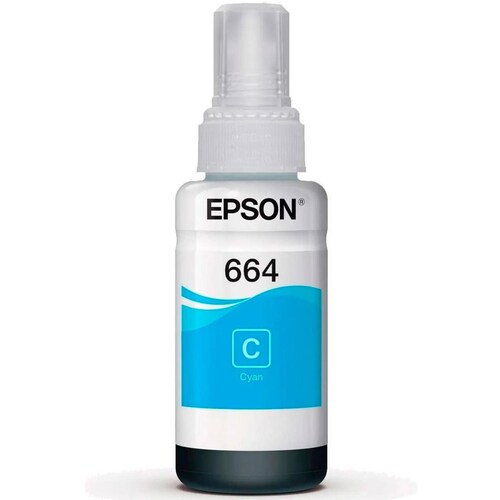Botella Tinta EPSON T664 L310 L380 L375 L395 L575 L1300 Cyan T664220-AL 