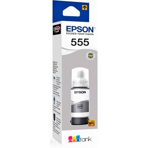 Botella Tinta EPSON T555 L8180 L8160 70ml Gris T555520-AL 