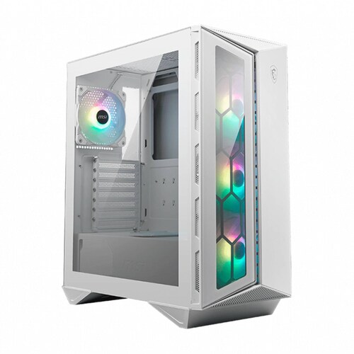 Gabinete Gamer MSI MPG GUNGNIR 110R WHITE 4 FAN ARGB Controladora ATX Cristal Templado USB C 