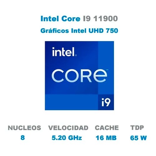 Procesador INTEL Core I9 11900 5.20 GHz 8 Core 1200 BX8070811900 