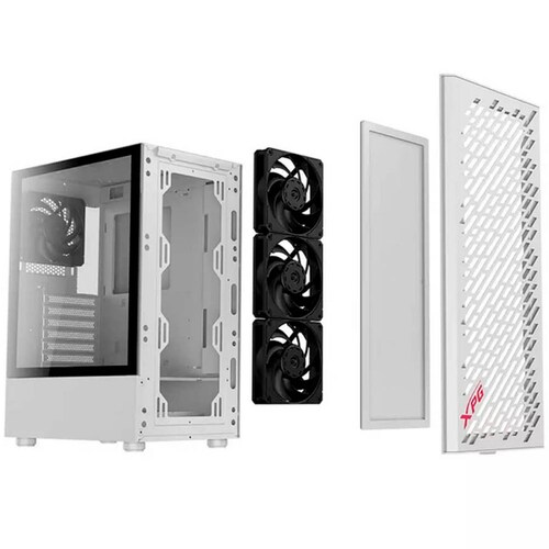 Gabinete Gamer XPG VALOR AIR ATX Media Torre 4 FAN Cristal Templado Blanco VALORAIRMT-WHCWW 