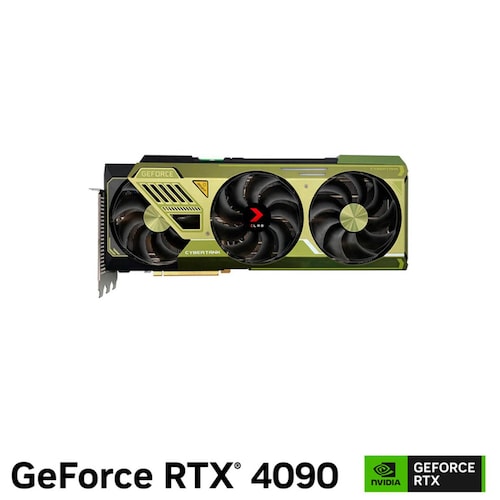 Tarjeta de Video PNY GeForce RTX 4090 24GB GDDR6X XLR8 Gaming Uprising Triple Fan CyberTank Verde VC 
