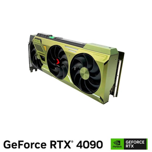 Tarjeta de Video PNY GeForce RTX 4090 24GB GDDR6X XLR8 Gaming Uprising Triple Fan CyberTank Verde VC 