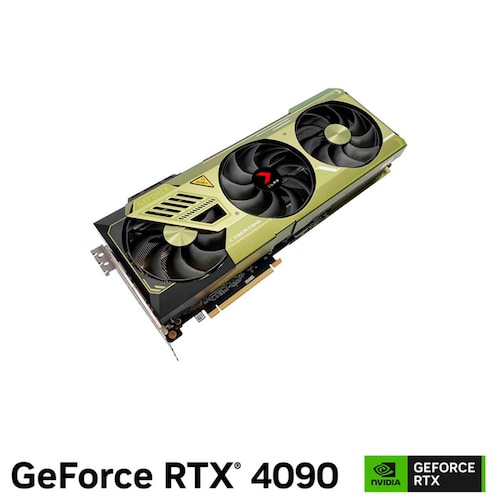 Tarjeta de Video PNY GeForce RTX 4090 24GB GDDR6X XLR8 Gaming Uprising Triple Fan CyberTank Verde VC 