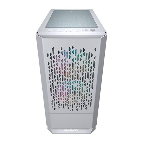 Gabinete Gamer COUGAR MG140 Air RGB controladora Cristal templado Mini ITX 3 FAN Blanco 385JM80.0002 
