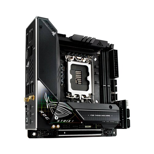 Tarjeta Madre ASUS ROG STRIX Z690-I GAMING WIFI LGA 1700 2x DDR5 2x M.2 PCIe 4.0 USB-C WIFI 6E BT 5.2 Mini ITX 