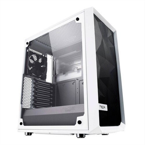 Gabinete FRACTAL DESIGN Meshify Cristal Templado, Blanco, ATX 