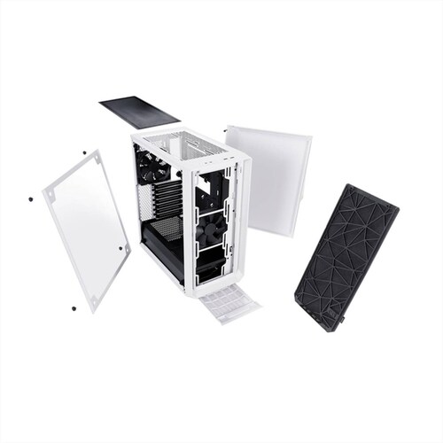 Gabinete FRACTAL DESIGN Meshify Cristal Templado, Blanco, ATX 