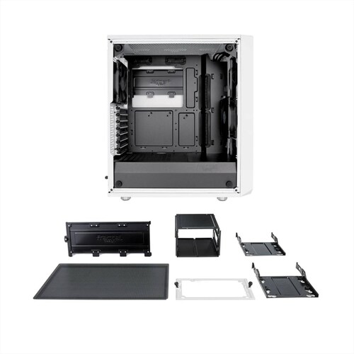 Gabinete FRACTAL DESIGN Meshify Cristal Templado, Blanco, ATX 
