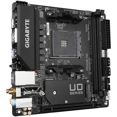 Tarjeta Madre GIGABYTE A520I AC AM4 DDR4 Mini-ITX Wi-Fi AC PCIe 3.0 