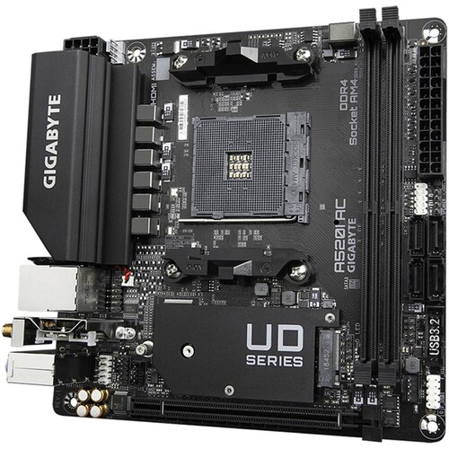 Tarjeta Madre GIGABYTE A520I AC AM4 DDR4 Mini-ITX Wi-Fi AC PCIe 3.0 