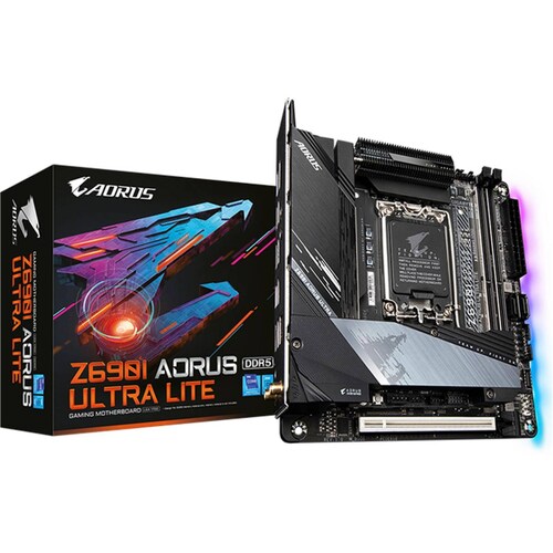 Tarjeta Madre AORUS Z690I AORUS ULTRA LITE Intel 1700 DDR5 Mini ITX WiFi 6 PCIe 3.0 