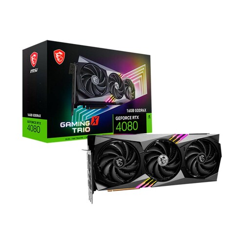 Tarjeta de Video MSI GeForce RTX 4080 GAMING X TRIO 16GB GDDR6X 