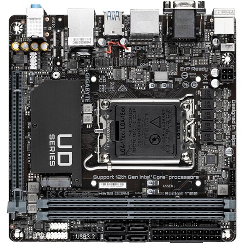 Tarjeta Madre GIGABYTE H610I Intel 1700 DDR4 Mini-ITX PCIe 4.0 